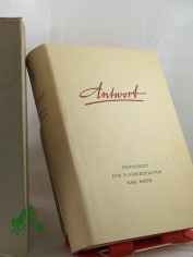 Antwort : Karl Barth zum 70. Geburtstag am 10. Mai 1956