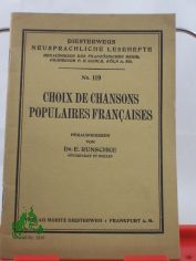 Choix de chansons / B�ranger. Hrsg. von E. Runschke