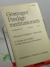 Ordnung der Predigttexte, F�nfte Reihe, 13. Sonntag nach Trinitatis bis letzter Sonntag des Kirchenjahres, Heft 4, 1971