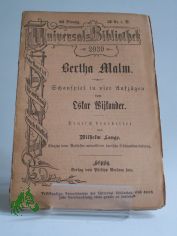 Oskar Wijkander, Bertha Malm, Schauspiel in vier Aufz�gen