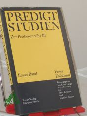 Predigtstudien f�r das Kirchenjahr 1968/1969, Zur Perikopenreihe III - Erster Halbband - Erster Band,