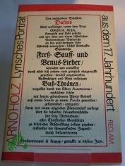 Dafnis : lyr. Portr. aus d. 17. Jh. / Arno Holz. Hrsg. von Horst Drescher
