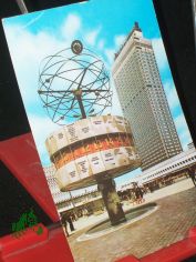 Berlin, Alexanderplatz mit Weltzeituhr und Interhotel 