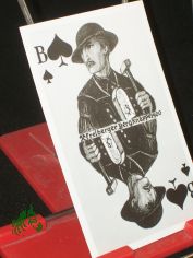 Schlo�museum und Spielkartenmuseum, Skatstadt Altenburg, Kreuz Bube aus einer 1925 in Altenburg gedruckten Bergbaukarte