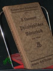 Philosophisches W�rterbuch / Paul Thormeyer
