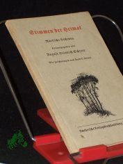 Stimmen der Heimat : M�rkische Dichtung / Hrsg. v. August Heinrich Scherer. Mit Zeichngn v. Rudolf Haupt