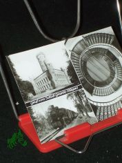 Gru� vom Schlo� Granitz R�gen, ehem. Jagdschlo�, B�derbahn, Wendeltreppe im Aussichtsturm