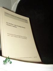 Zur Kultur- und Sozialgeschichte Sachsen-Anhalts  Teil: Protokoll der wissenschaftlichen Konferenz am 8. und 9. Oktober 1994 in Quedlinburg