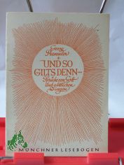 Nr 55., Und so gilts denn / Georg Stammler